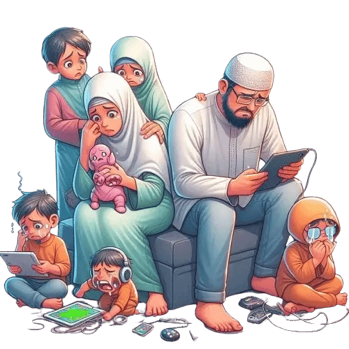 ilustrasi-sedih-anak-doyan-gadget